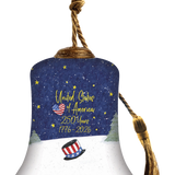 250 Years Of America Hand-Painted Glass Ornament
