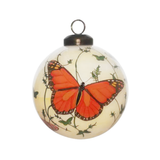 Butterflies Hand-Painted Glass Ornament – Garden Keepsake