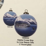 Alaska Cruise Glass Ornament