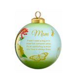 Mom Hand-Painted Glass Ornament