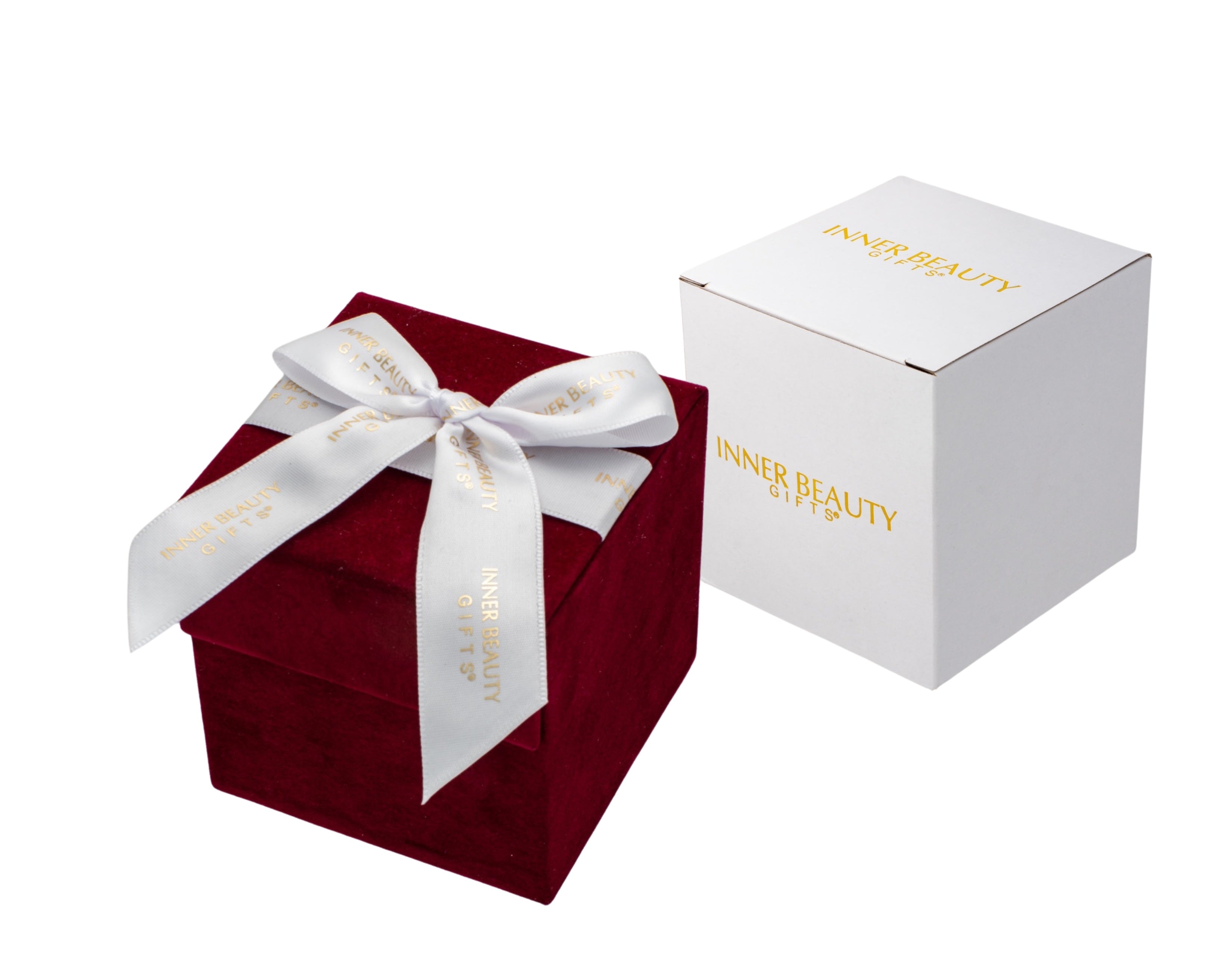 Elegant ribbon gift box, ideal for presenting hand-painted glass ornaments and adding a touch of luxury to any gift.