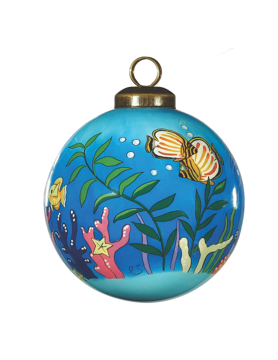 Tropical Fish Glass Ornament