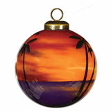 Sunset Dolphin Glass Ornament
