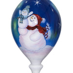 Under the Northern Lights Snowman family Ornament